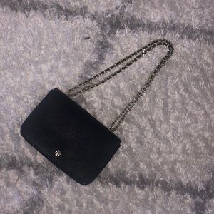 Tory Burch Black Bag With Gold Chain